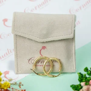 candonga doradas dalia de oro de 18 quilates