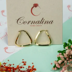 Candongas triangulares Arnitt de oro de 18 quilates